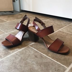 Old navy faux leather slingback block heel